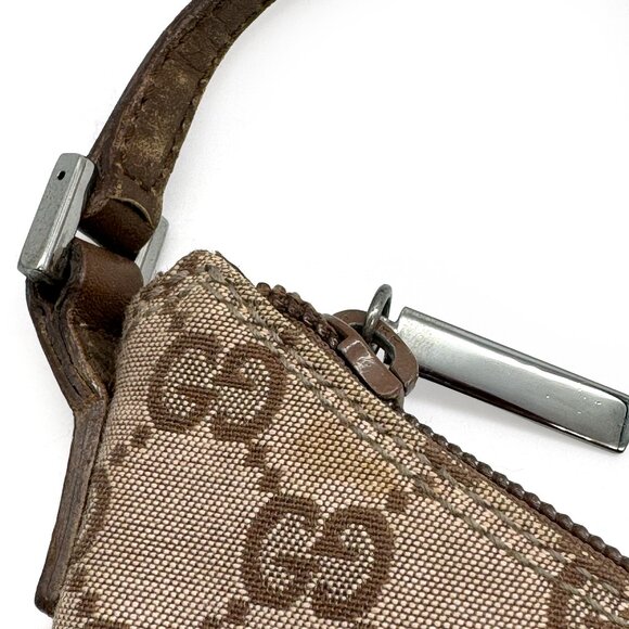 Gucci Vintage GG Pink Canvas Slim Pochette Mini Shoulder Bag COA Style #0050813 - Picture 10 of 13